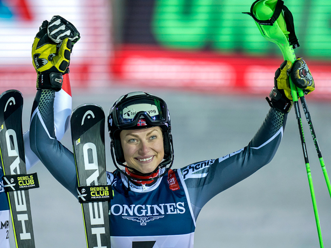 Ragnhild Mowinckel tok bronse i superkombinasjonen under VM i alpint i Åre. Foto: Cornelius Poppe / NTB scanpix